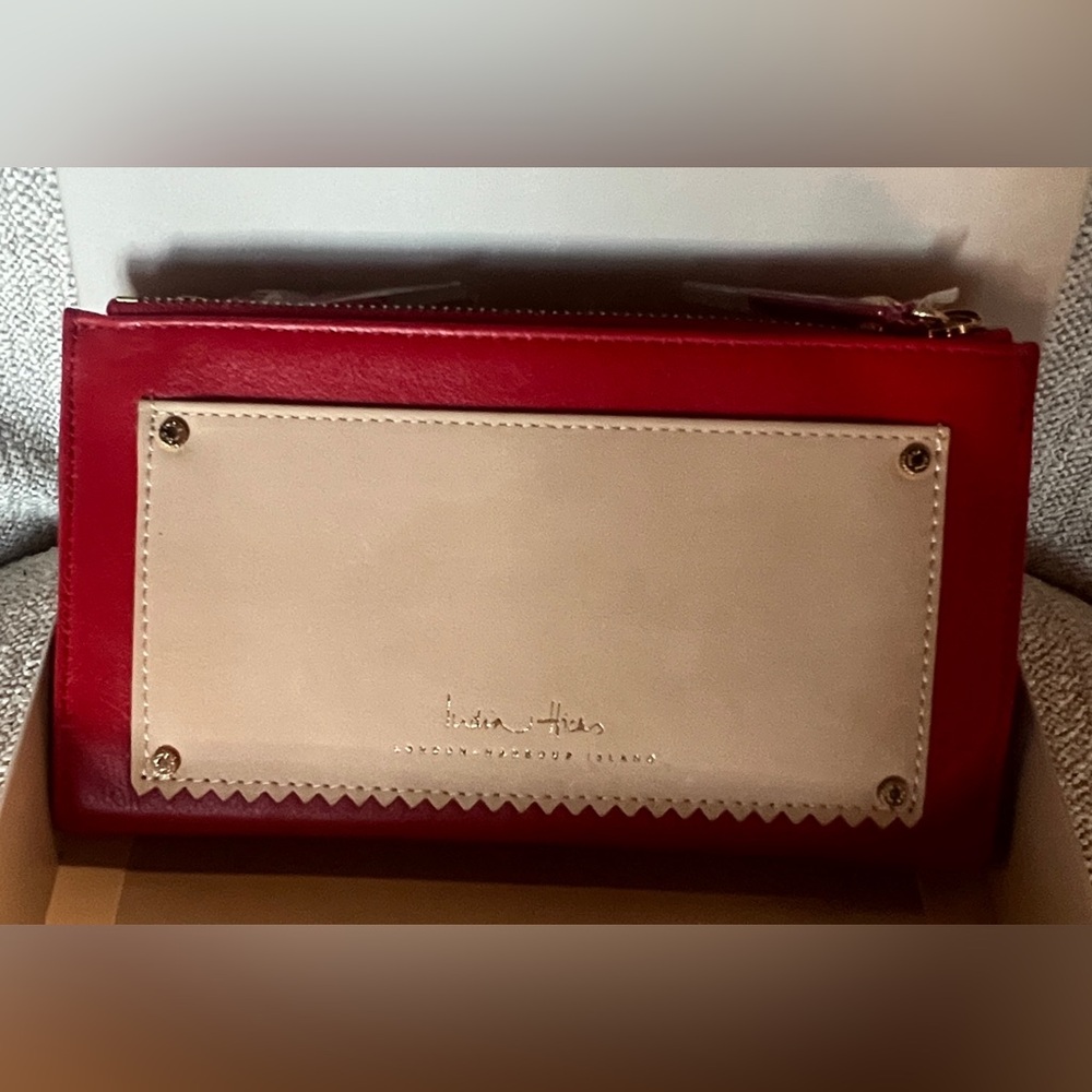India Hicks Red and Cream Wallet